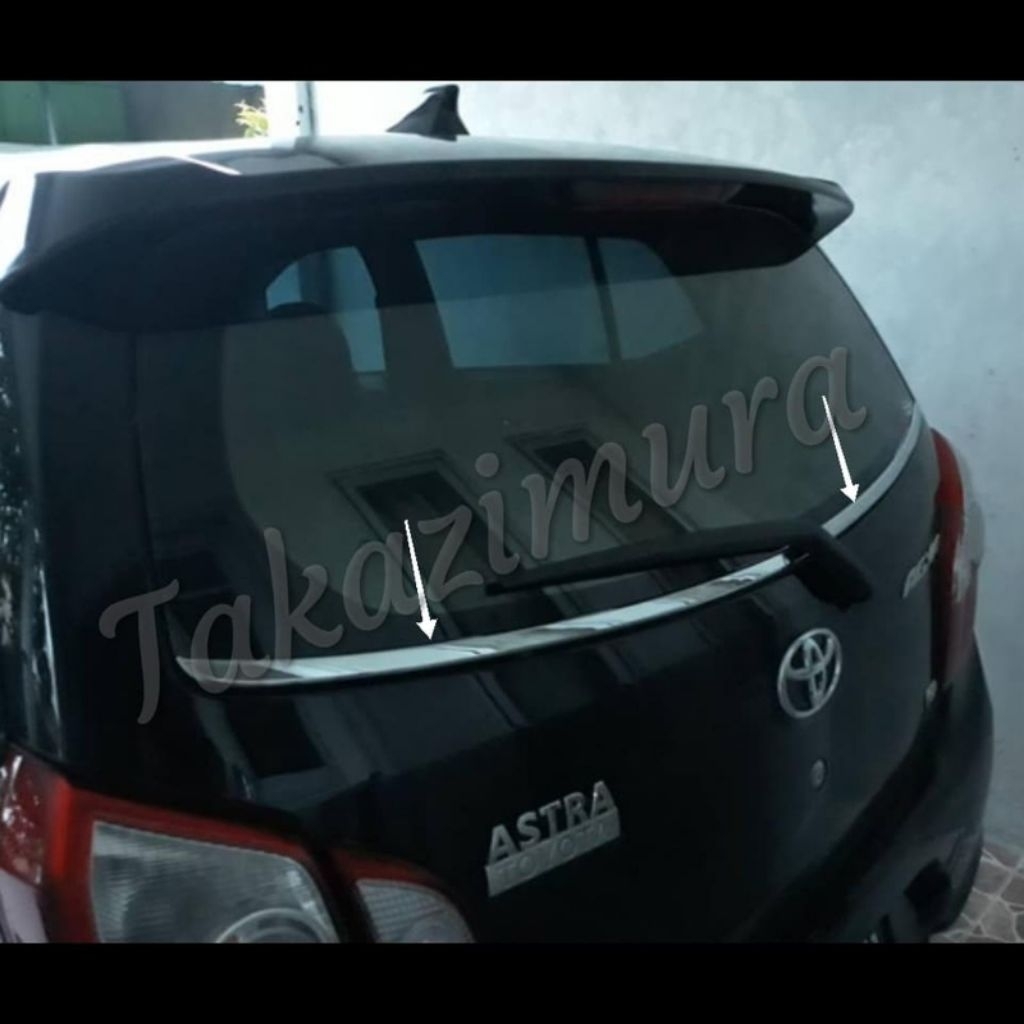 Lis list pintu kaca belakang chrome mobil new Agya 2012 sampai 2012 - BLKG AGYA