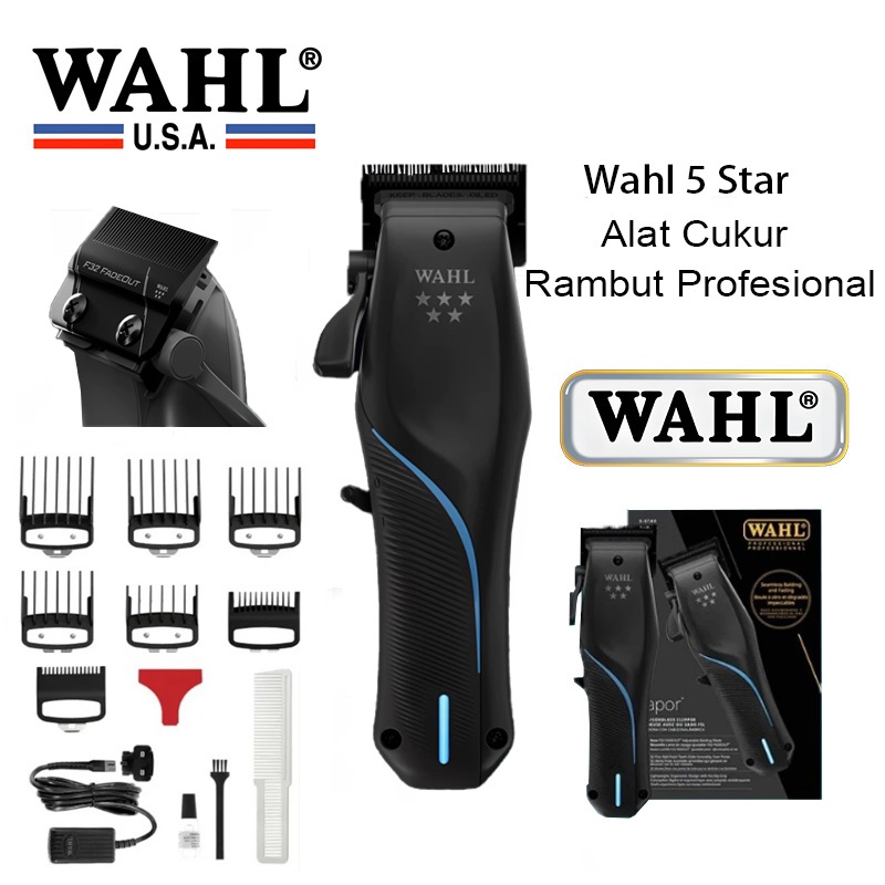 Ori Wahl 5 Star Vapor Cordless Clipper - Alat Cukur Rambut Profesional, Alat Cukur Rambut, Mesin Pot