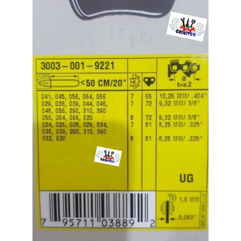 GUIDE BAR SENSO CHAINSAW MS-382 25 INCH STIHL ORIGINAL