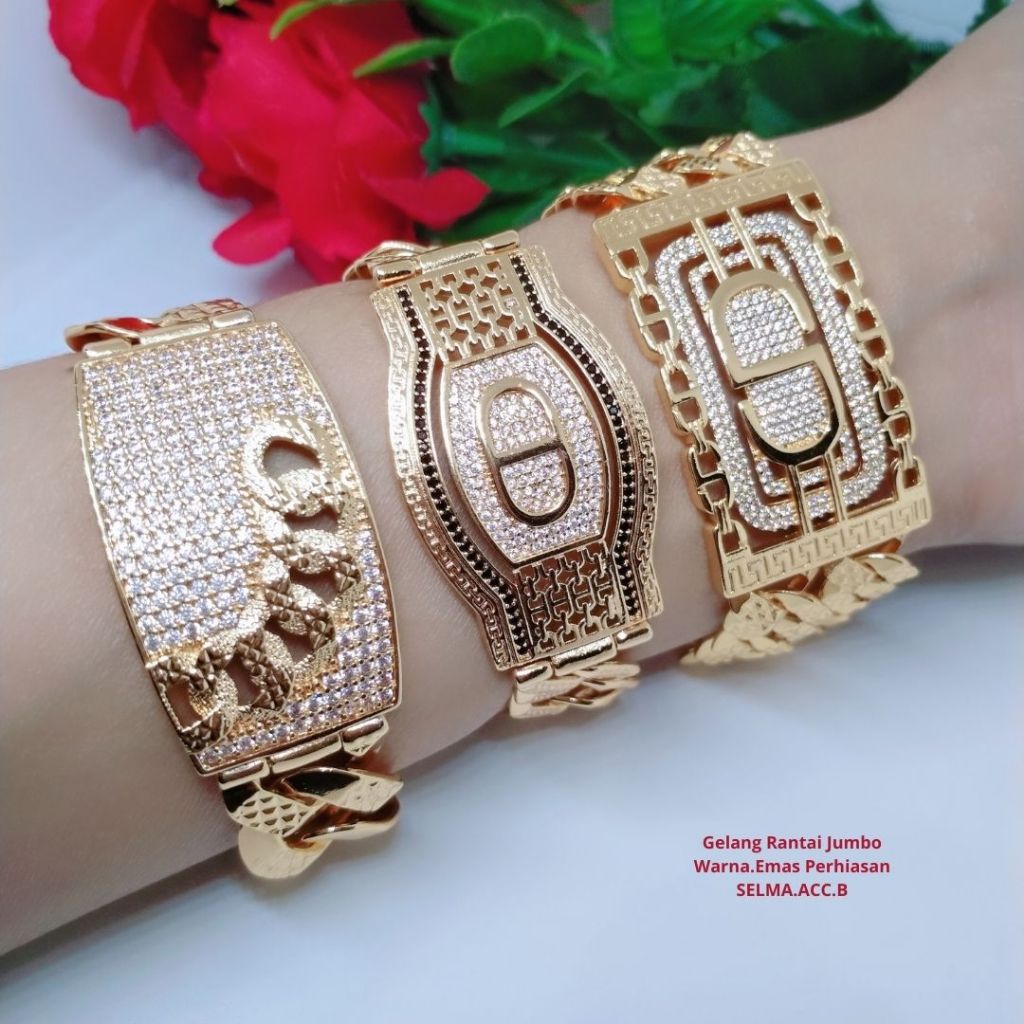 Gelang Rantai Jumbo Xuping Perhiasan Aksesoris Lapis Emas GRJ16