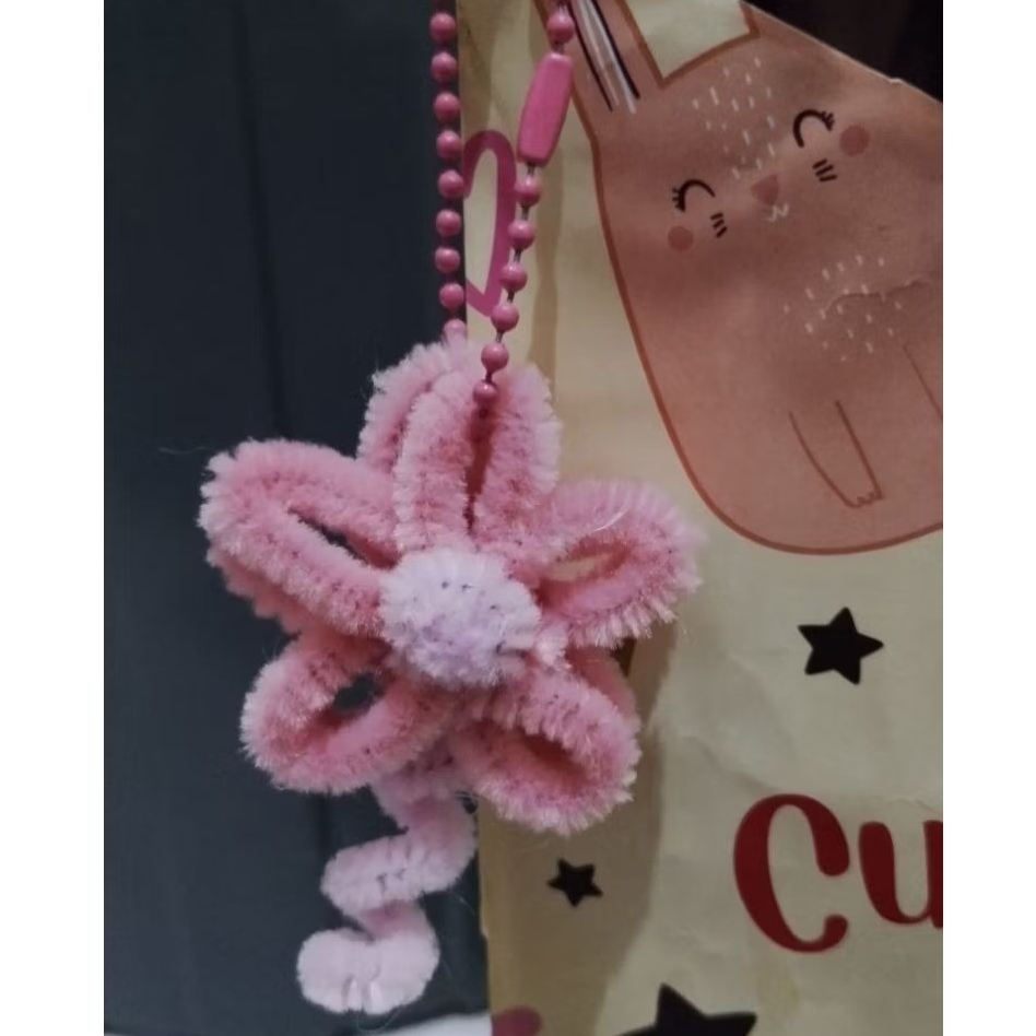 GANTUNGAN KUNCI KAWAT BULU / GANTUNGAN TAS / KAWAT BULU BUNGA