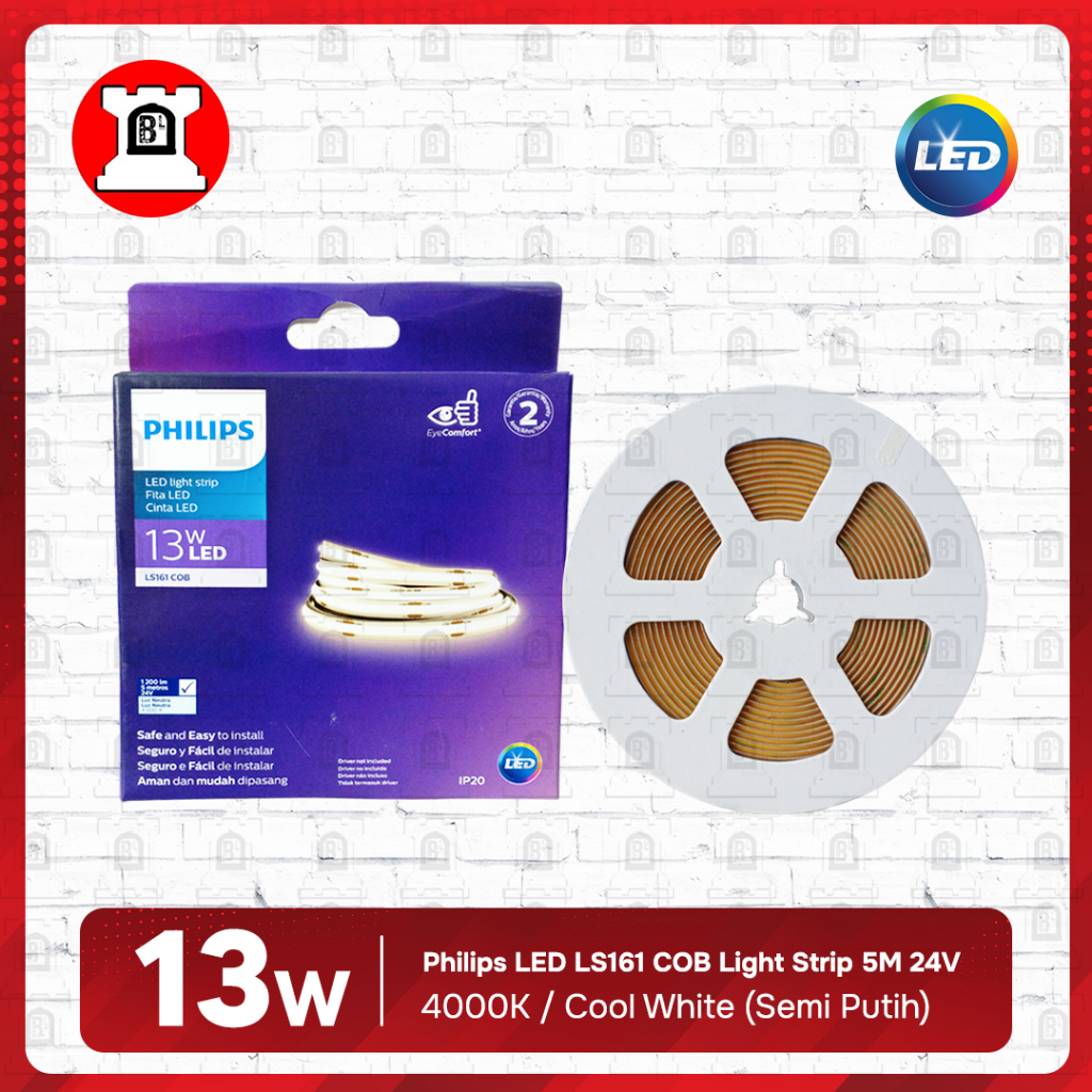 Lampu Philips LED LS161 COB Light Strip 13W 5M 24V