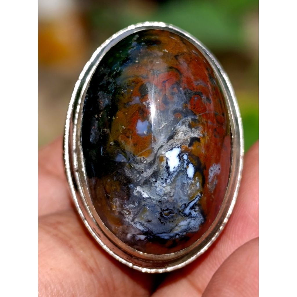 cincin batu akik pancawarna kembang klawing super jreng lain bacan doko phyrus persia