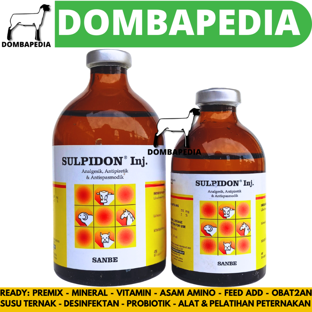 SULPIDON 100ML DAN SULPIDON 50ML - Obat Pereda Sakit Hewan Penurun Panas Demam Sapi