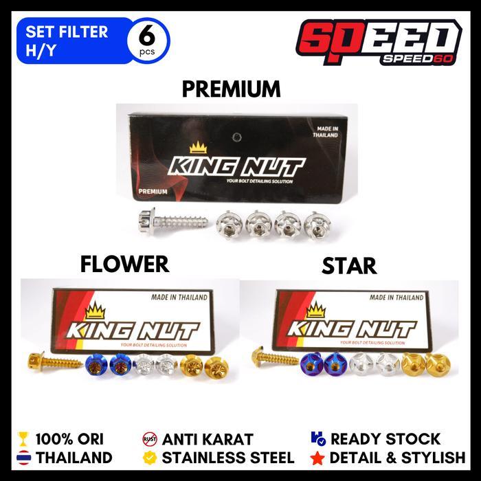 Set Baut Filter Yamaha Mio Fino Soul Gt Probolt Stainless King Nut