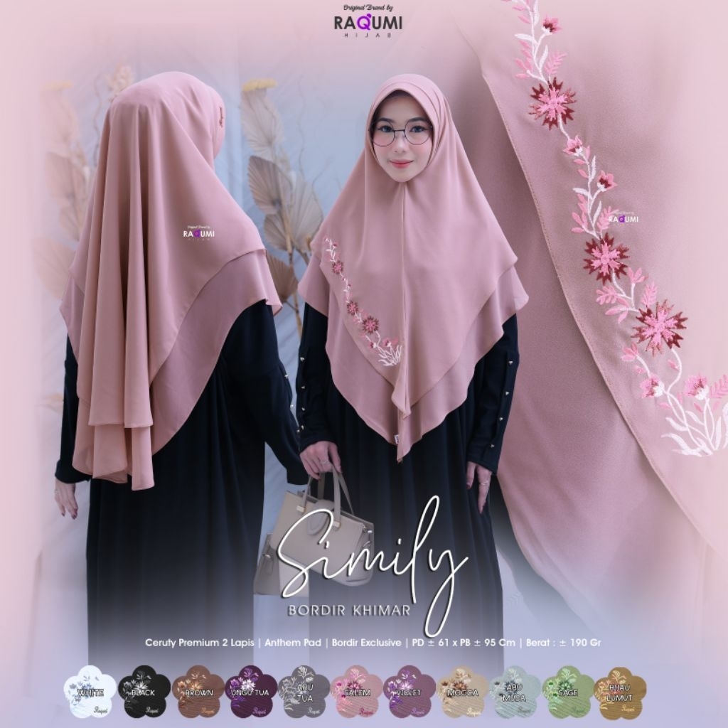 SIMILY BORDIR KHIMAR ORI RAQUMI HIJAB