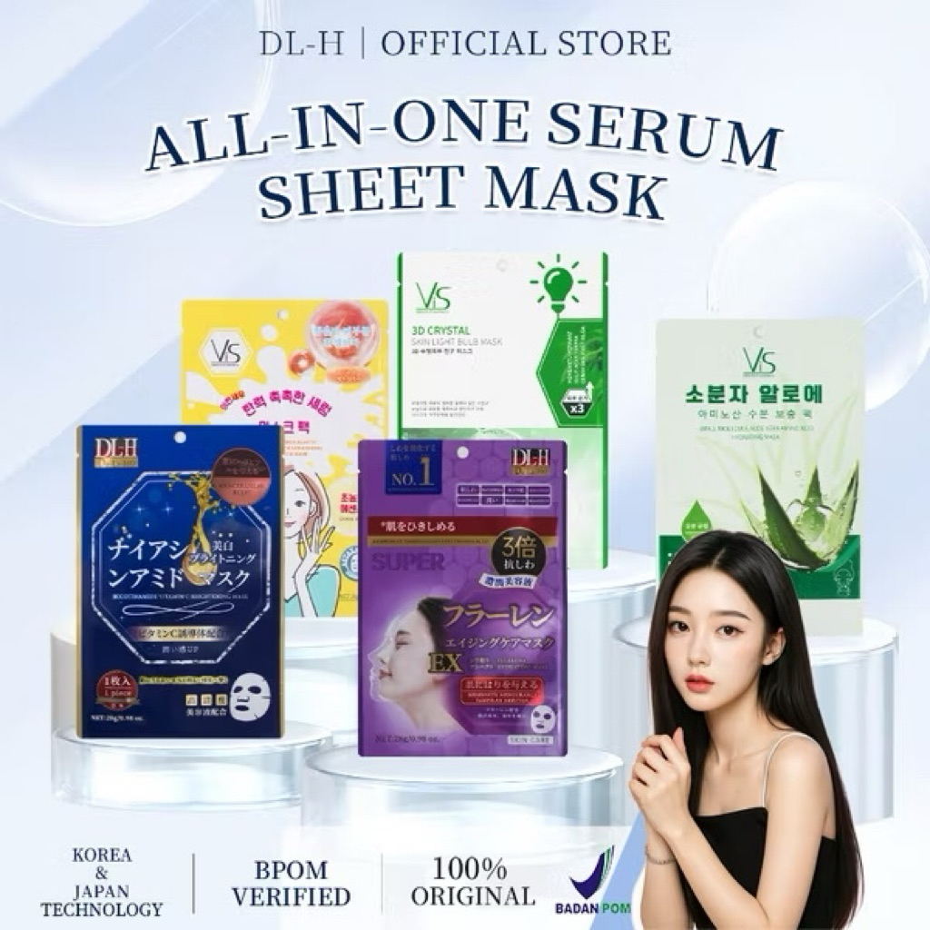 Brightening Moisturizing Mask /Masker Korea Collagen Dan Flek/ Full Essence Daily Mask