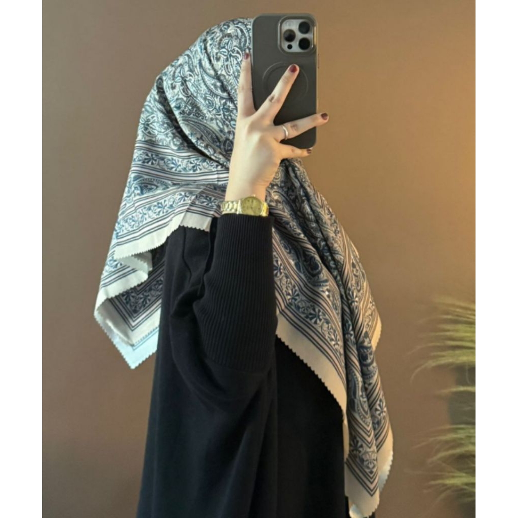 hijab persegi motif turki/hijab segi empat motif turki