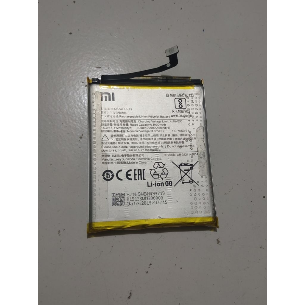 batre redmi 7a ori copotan