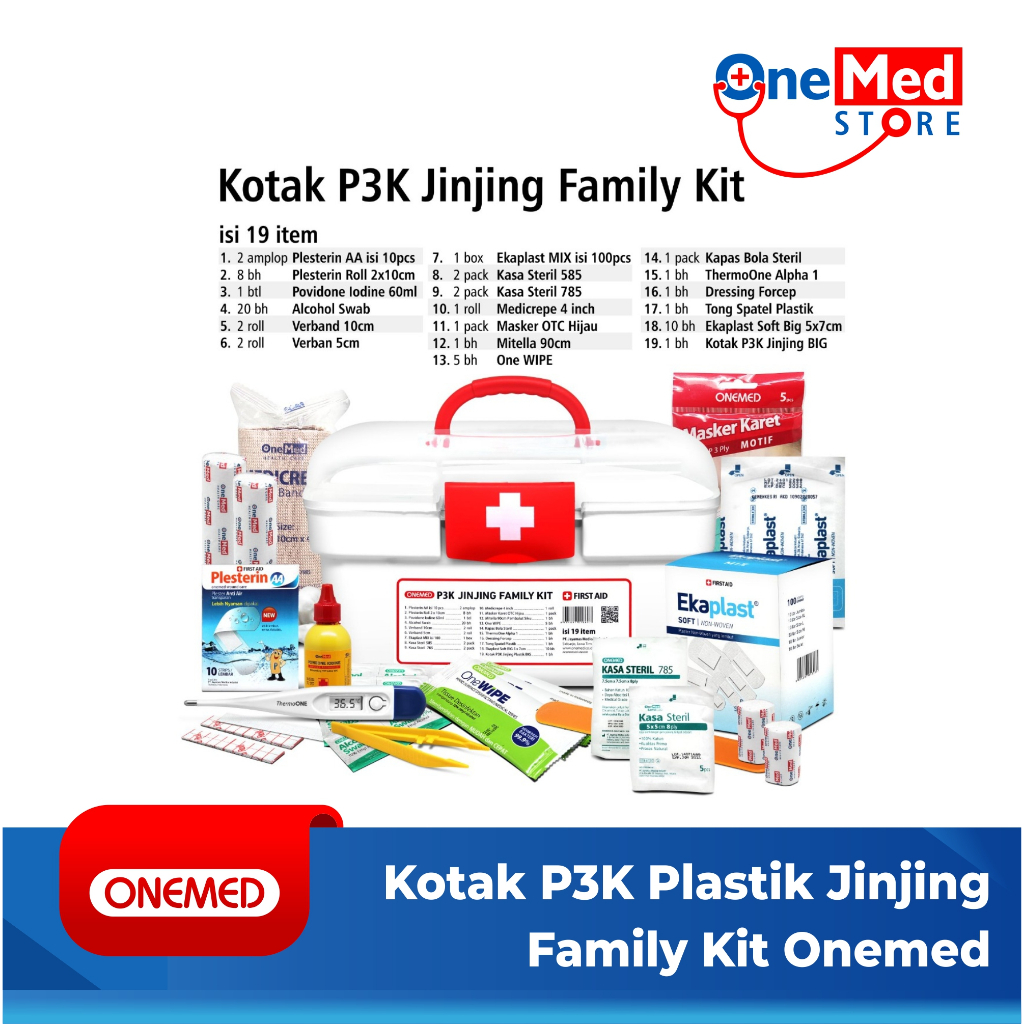 Kotak P3K Plastik Jinjing Family Kit Onemed