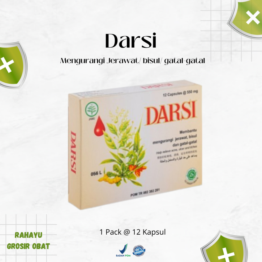 Darsi Pembersih Darah/ Darsi Pill/ Darsi Kapsul (12 kapsul)/ Mengatasi Jerawat, Bisul & Gatal