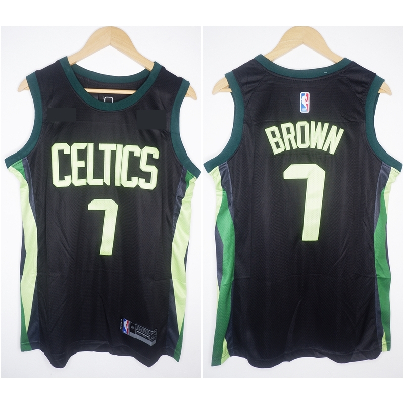 JERSEY BASKET PREMIUM IMPORT CELTICS 7 JAYLEN BROWN CITY EDITION HITAM 24/25