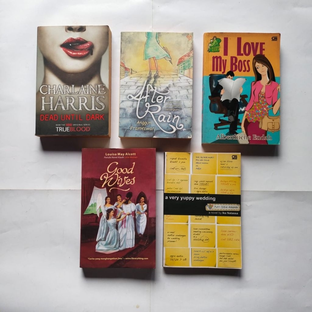 Buku Novel, DEAD UNTIL DARK, AFTER RAIN, KAMU SADAR , Saya Punya Alasan SELINGKUH kan SAYANG, Good W