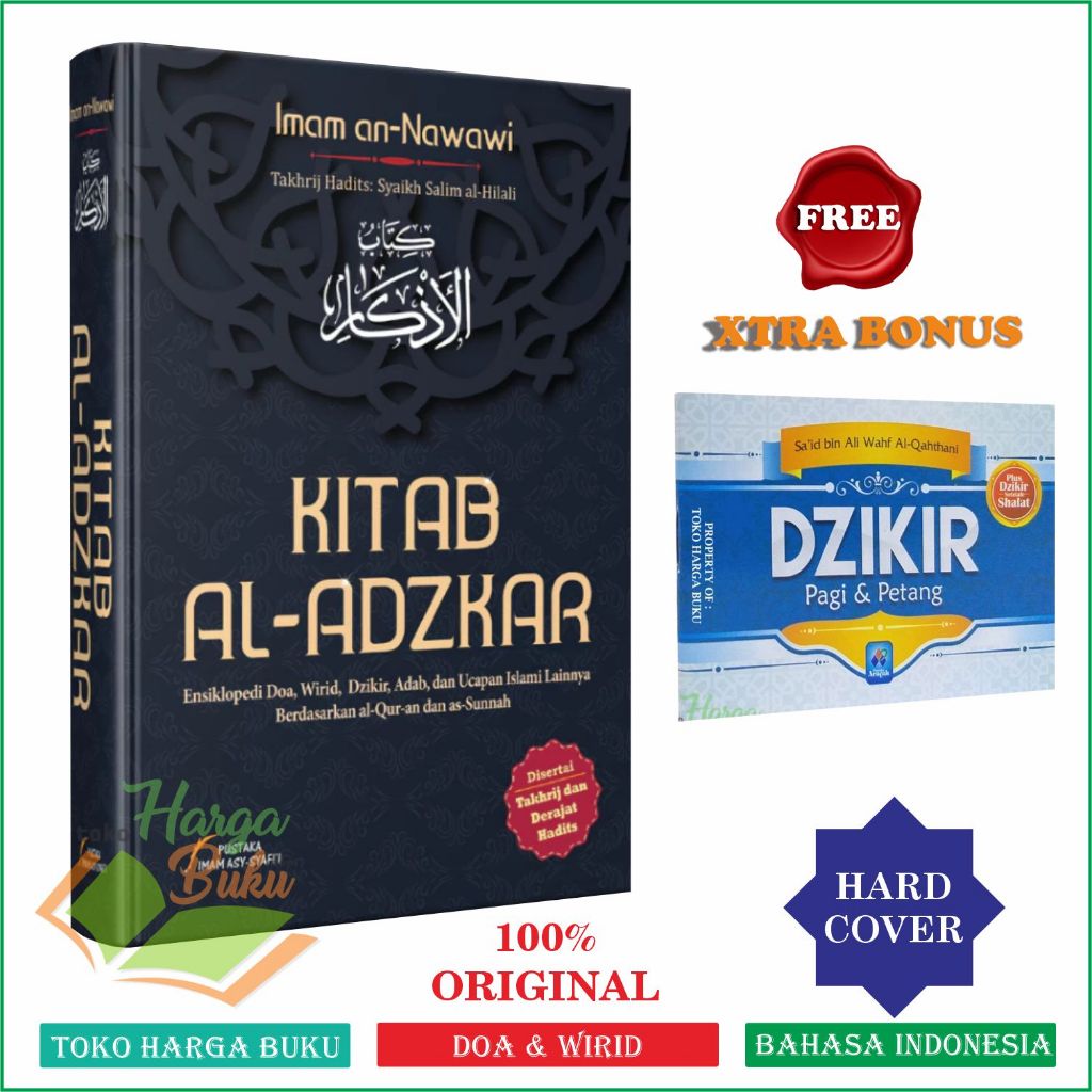 Foto Kitab Al-Adzkar Ensiklopedi Doa Wirid Dzikir Adab Karya Imam An-Nawawi Penerbit Pustaka Imam Asy-Syafii