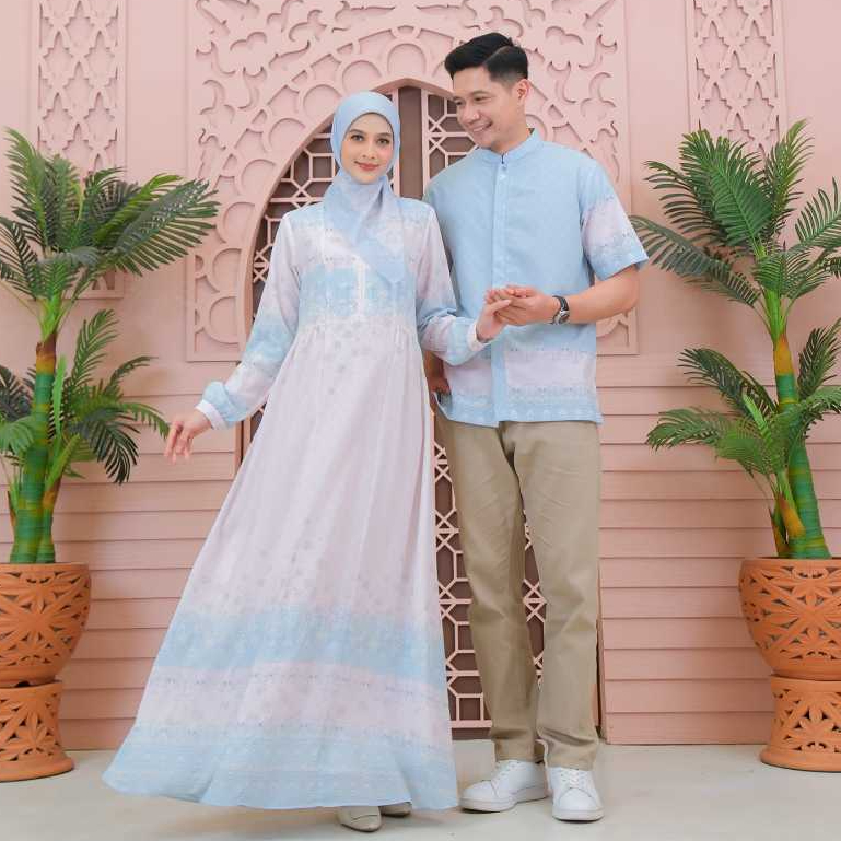 Sarimbit Keke Zahira Terbaru 2026 Gamis & Koko Keluarga Couple