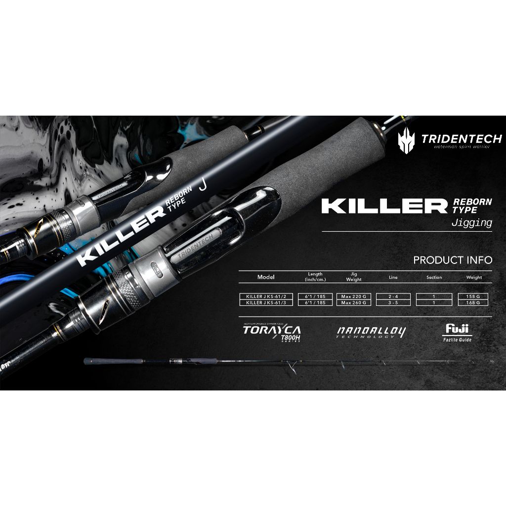 Rod/Joran Tridentech KILLER REBORN TYPE JIGGING KS-61/2