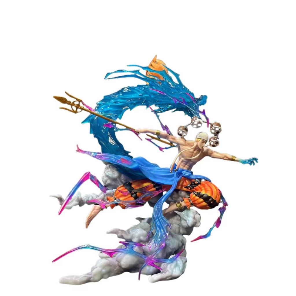 Statue LED One Piece Enel Evil Thor 36cm PVC Action Figure - Lampu Tidur Koleksi One Piece