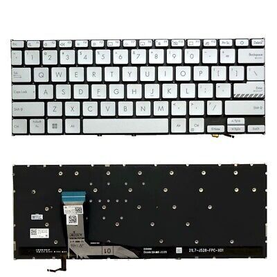 KEYBOARD ASUS VIVOBOOK GO 14 A1404 A1404Z A1404ZA X1404 X1404Z X1404ZA Silver Backlight