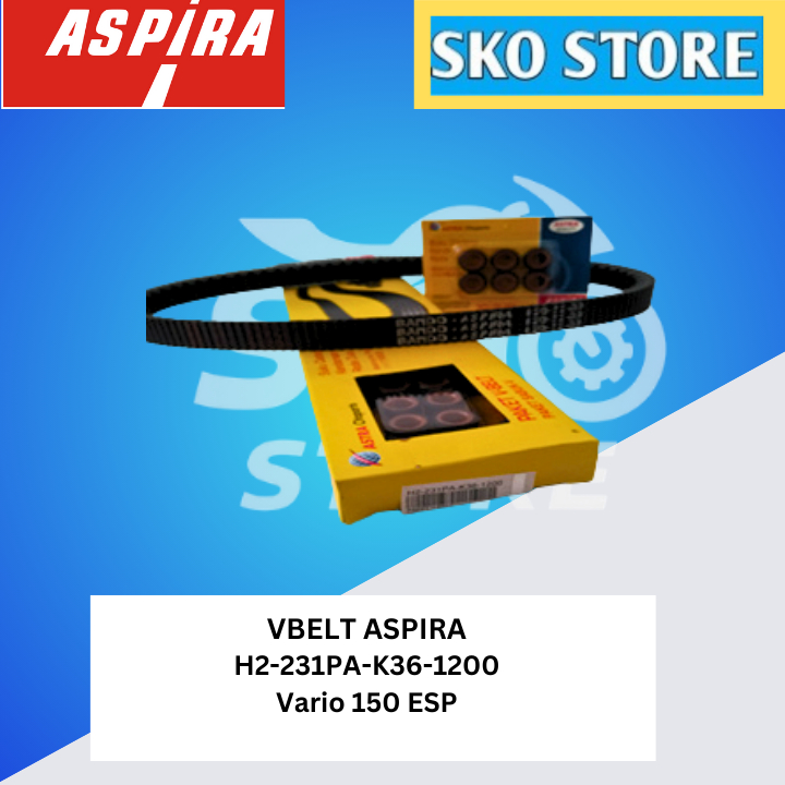 Vbelt YH-E76PA-ARX-1200 Aspira V-belt + Roller Vanbelt AEROX 155 Original Murah