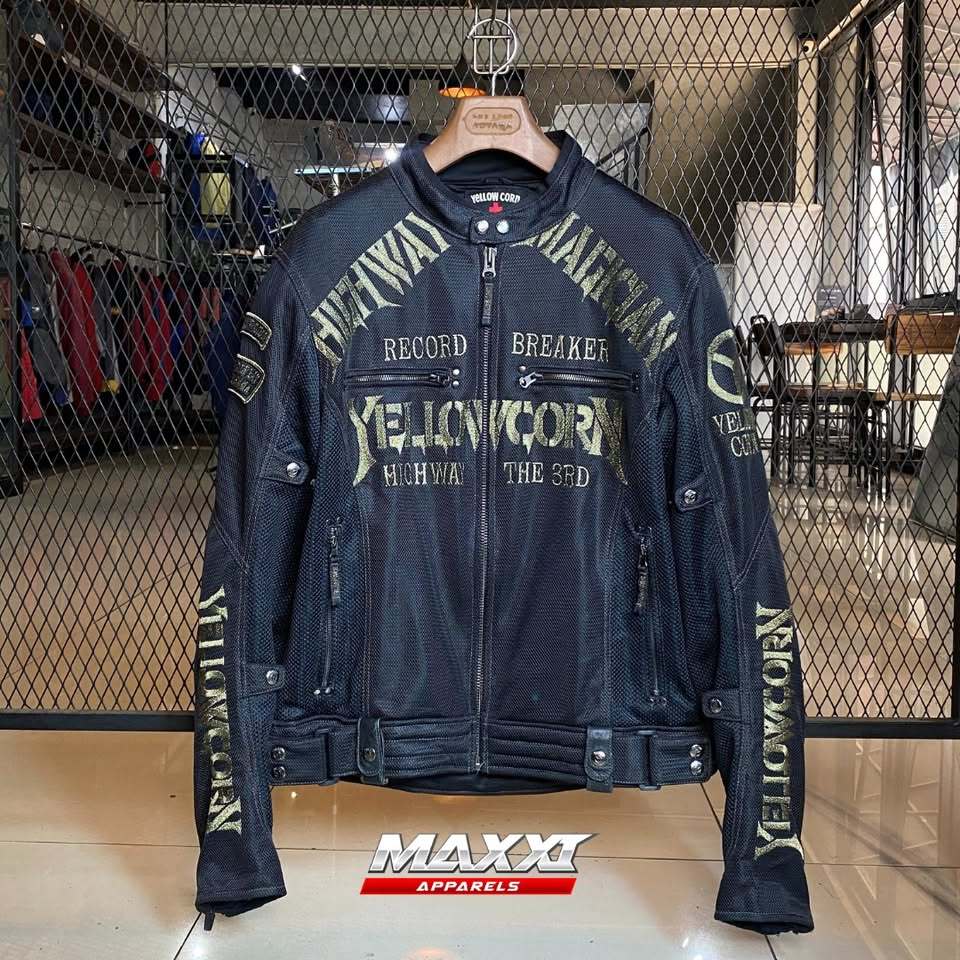 Jaket motor Yellow Corn | YB 1105 Black Gold | Jaket touring pria | Jaket riding