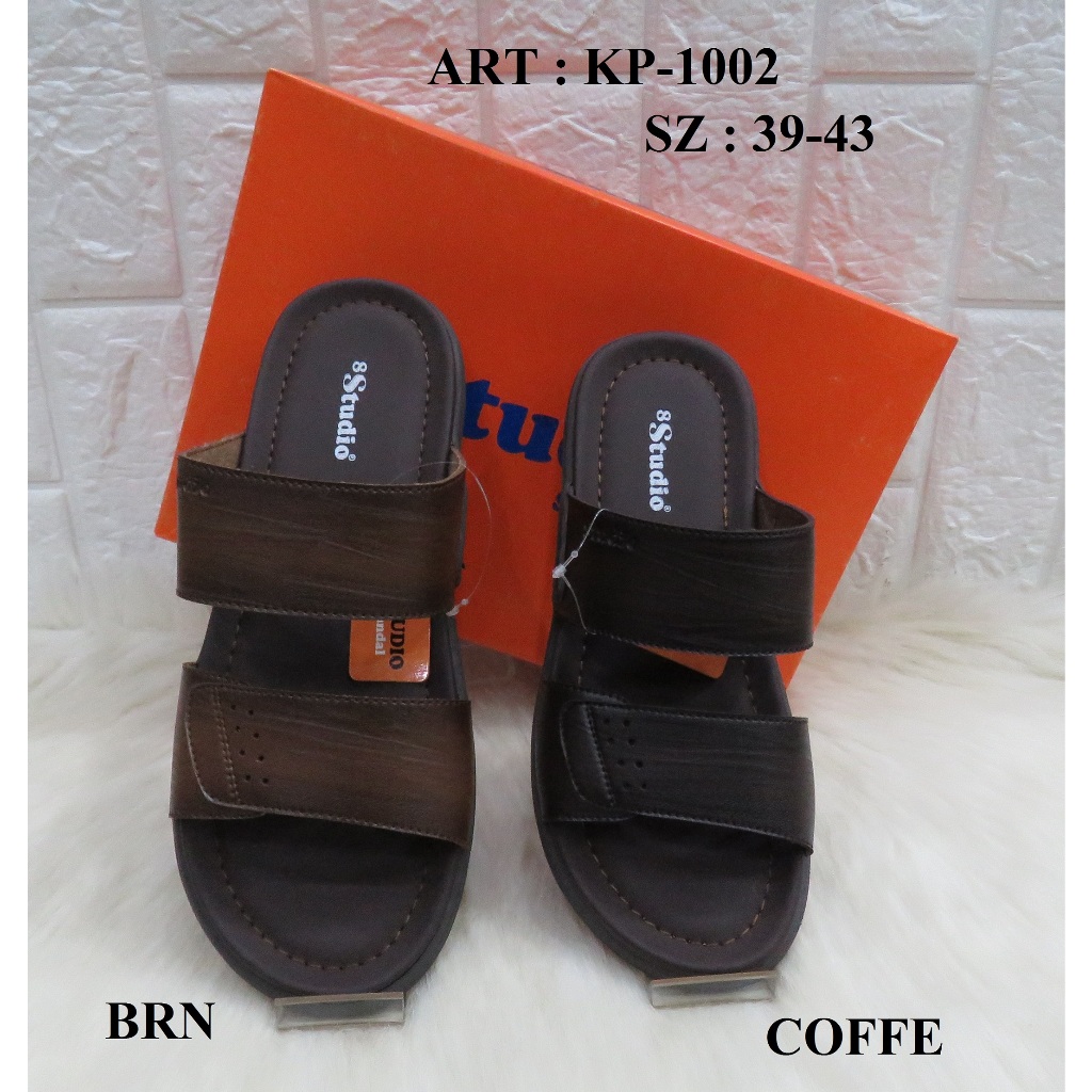 SANDAL KULIT PRIA MEREK STUDIO ART KP-1002 PRICE RP 243.900 BRAND ORIGINAL