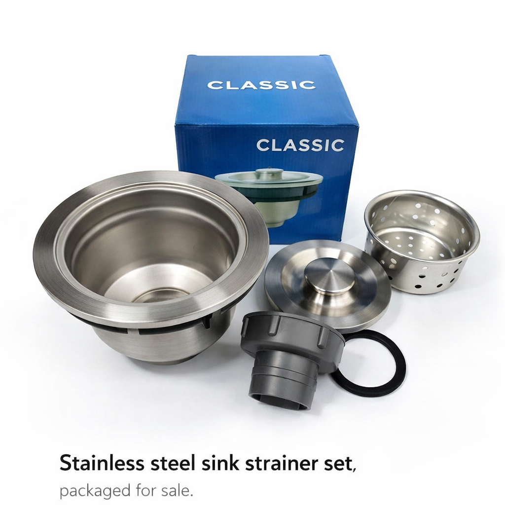 CLASSIC Afur Saringan Pembuangan Bak Cuci Piring Kitchen Sink Stainless Steel