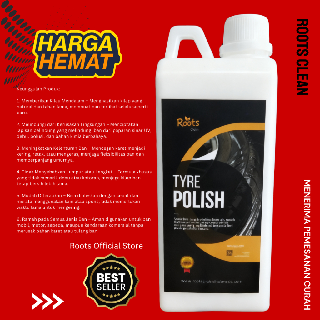 Tyre Polish - Semir Ban Mobil - 1 Liter - Harga Hemat