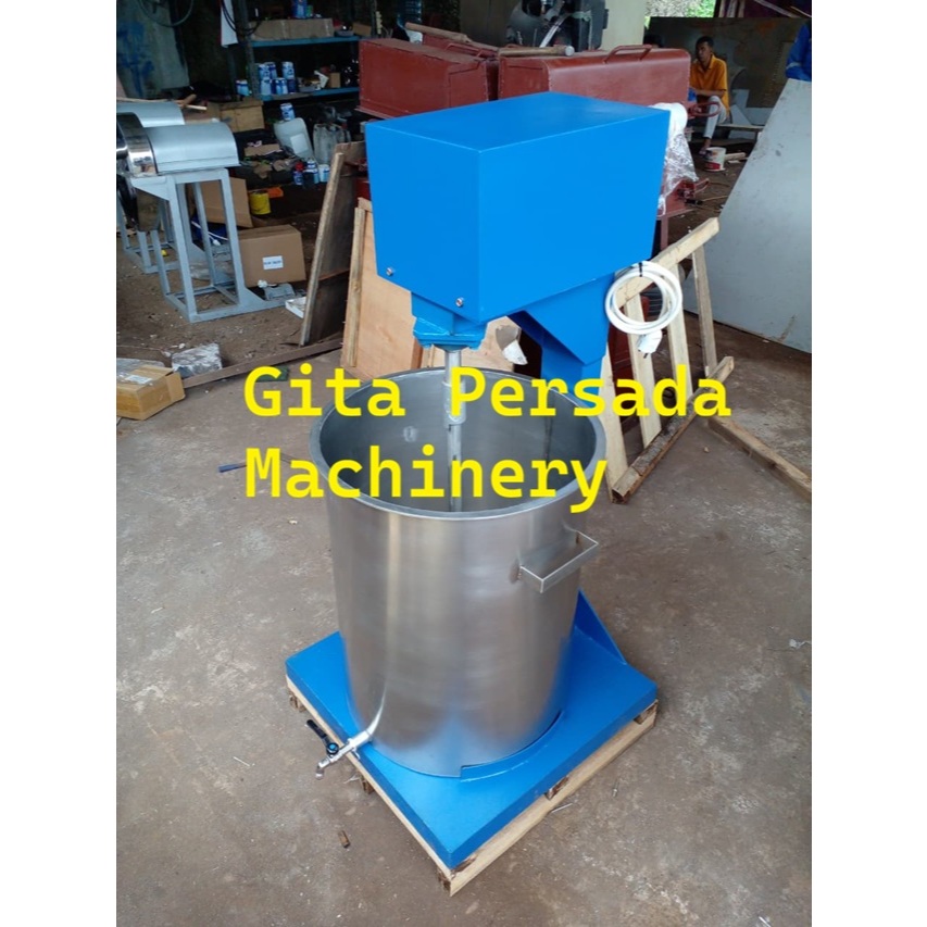 Mesin Pengaduk Cairan Kap.60 Liter - Mesin Mixer Pengaduk Bahan Kimia Deterjen Sampo Sabun Cairan 60