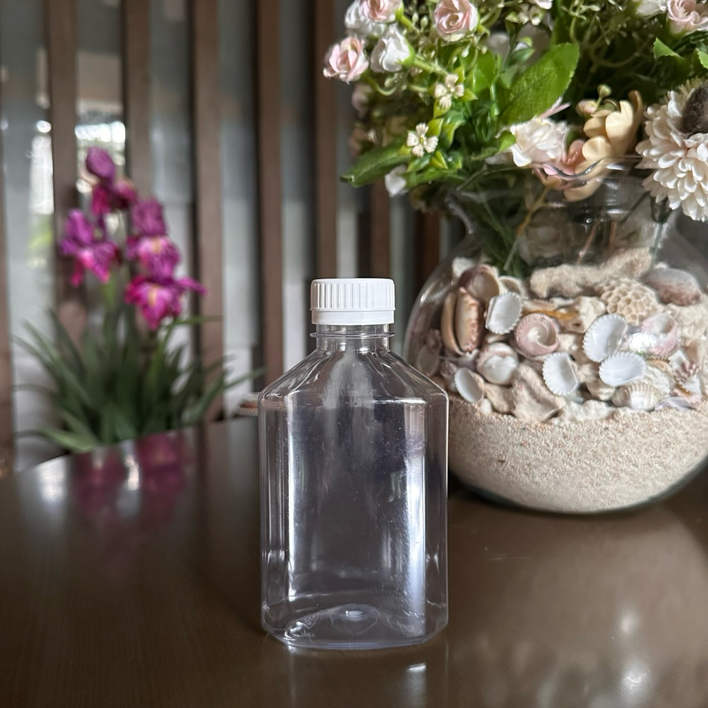 (INSTANT) Botol CU Gepeng 250 ml LN - Botol Plastik PET 250 ml Tebal