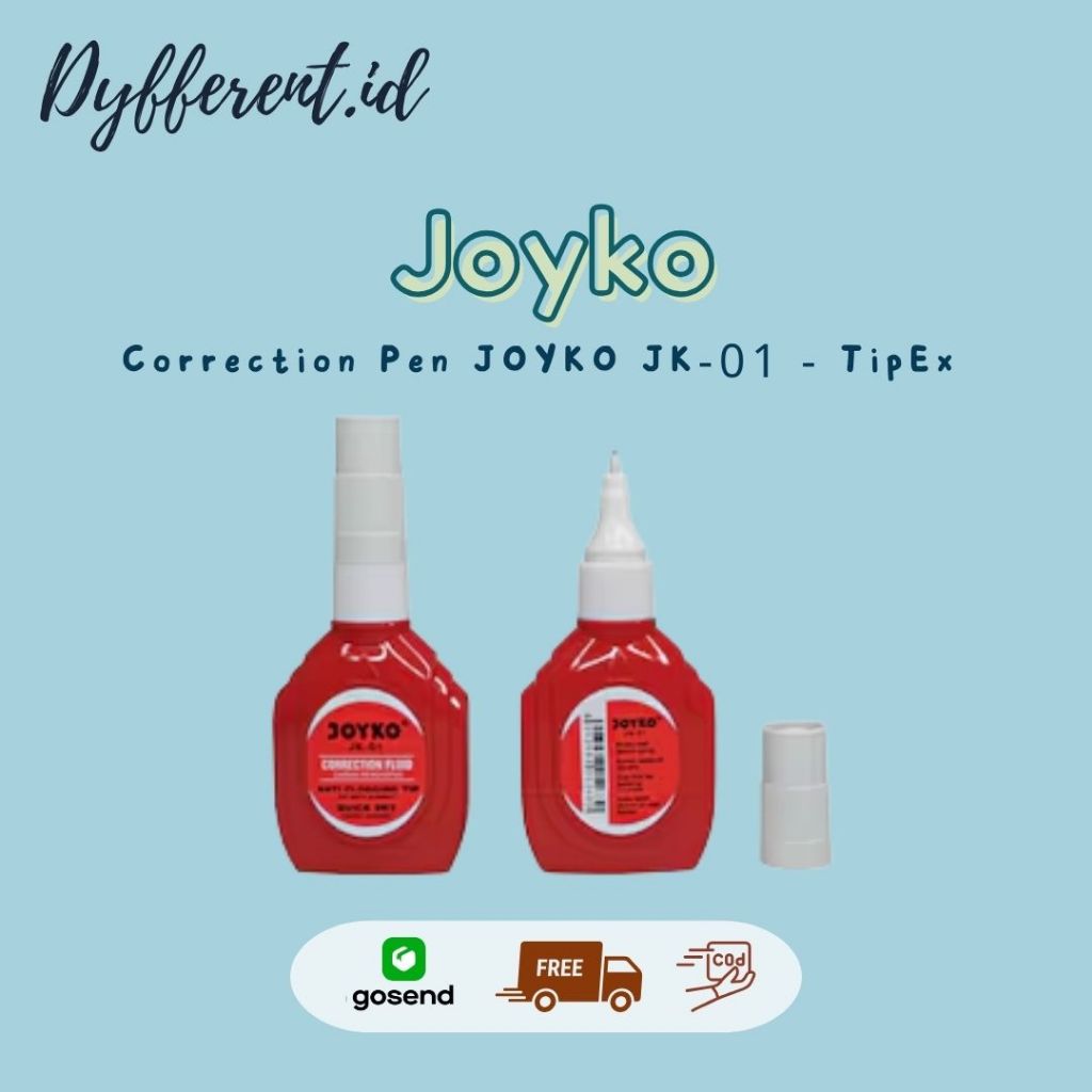 Tipex JOYKO JK01 / Correction Pen JOYKO JK-01 / TipEx Cair / TipEx JOYKO Merah / Tipex