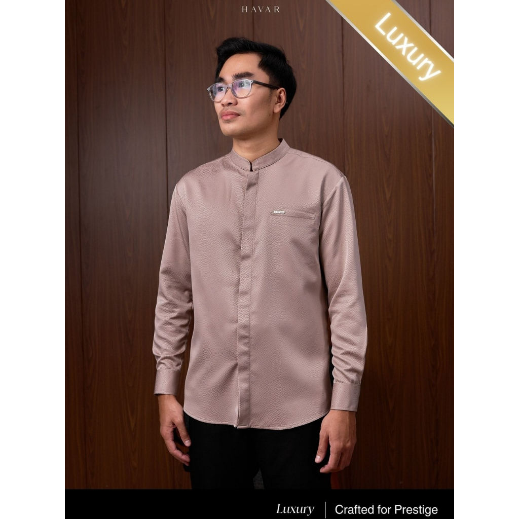 HAVAR Ezio Kemeja Koko Muslim Premium Slimfit Lengan Panjang