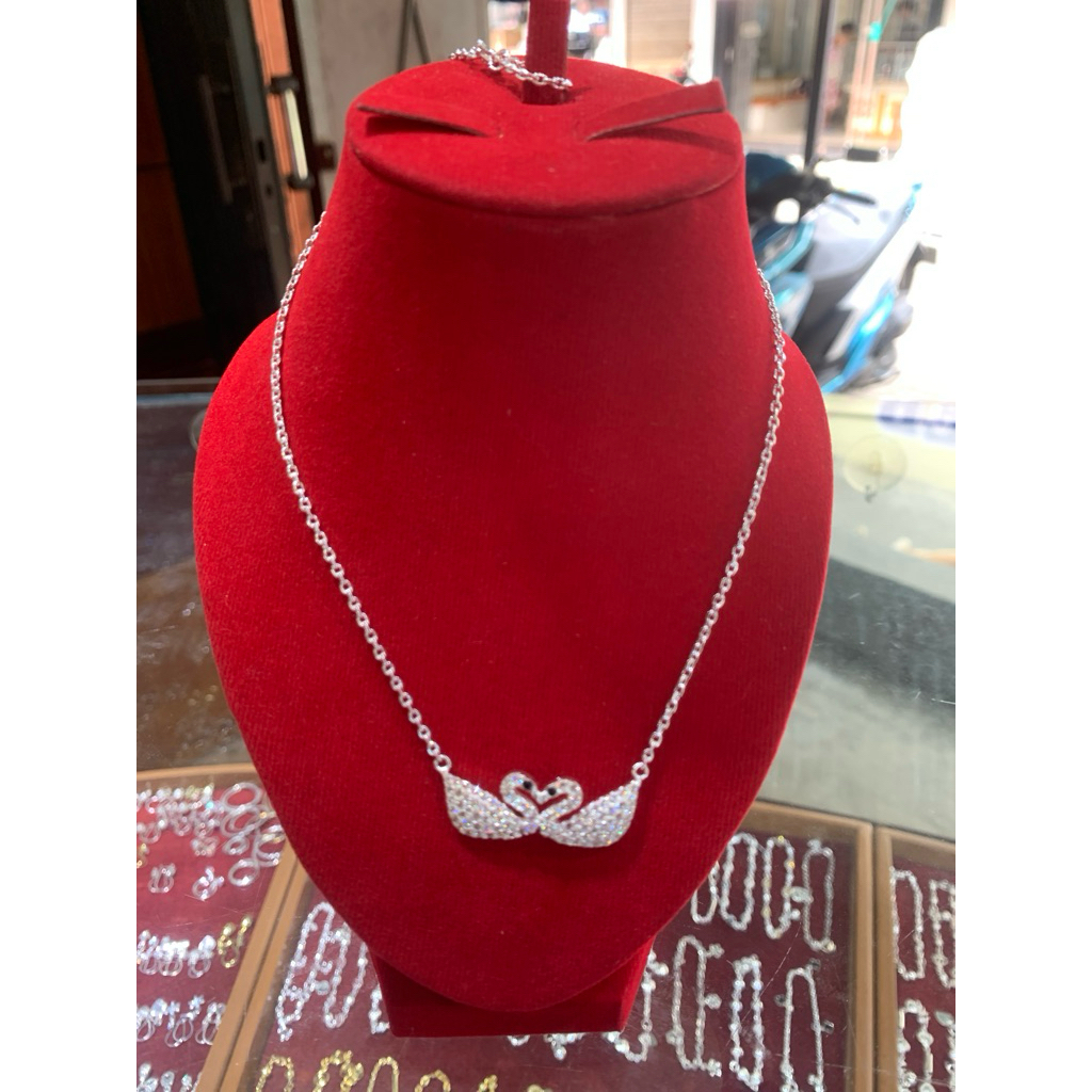 Kalung Perak Model Dua Angsa