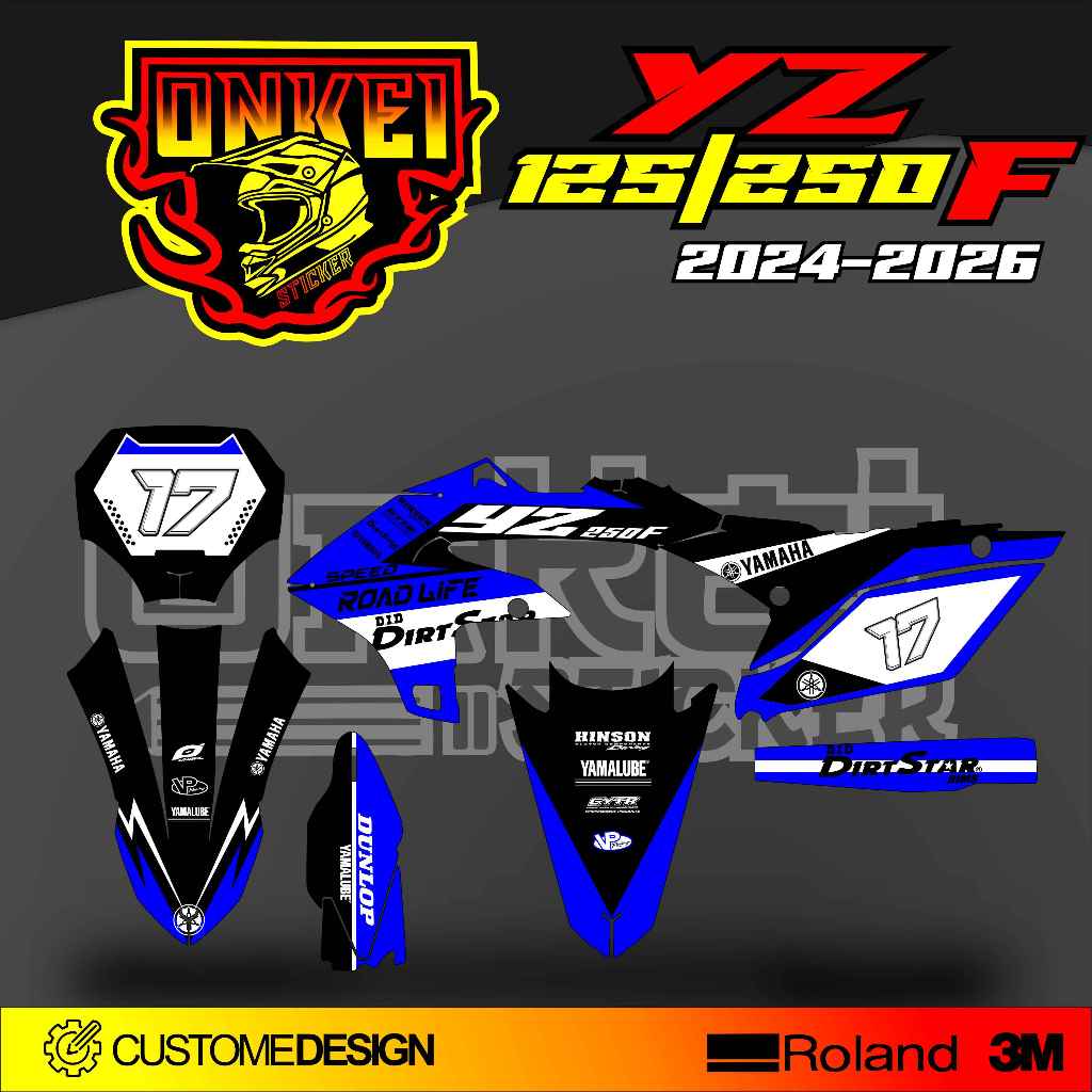 DECAL STICKER YZ 125 - 250 F 2024-2026 YF3