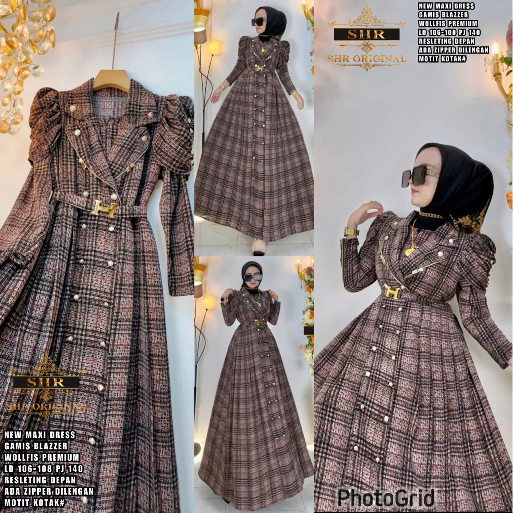 ORI SHR 100% - GAMIS BLAZER KOTAK PREMIUM