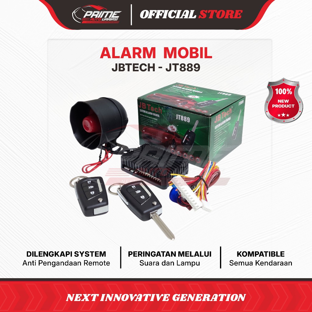 ALARM MOBIL JBTECH JB889 - ALARM KUNCI LIPAT - ALARM MOBIL TUK TUK