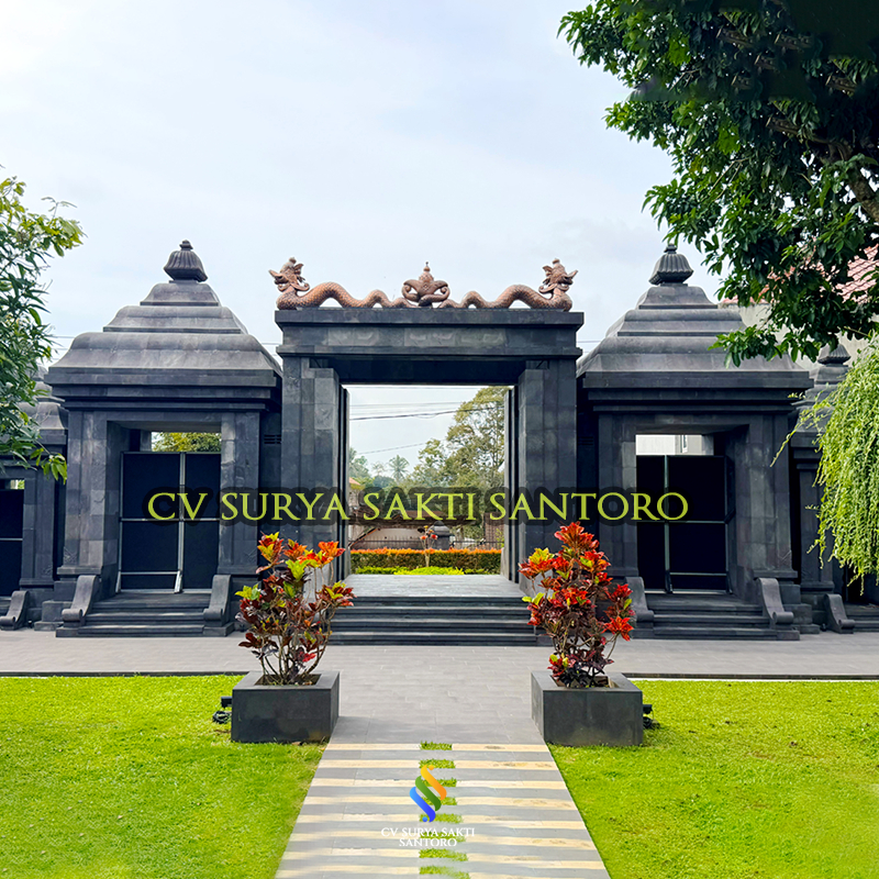 Gapura Batu Premium Mewah Baru - Style Temple - Replika Candi Ratu Boko