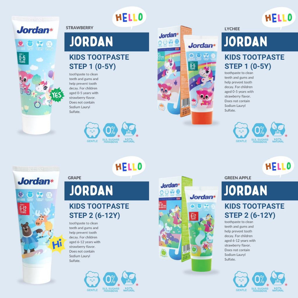 Jordan Toothpaste Step 1/ Step 2