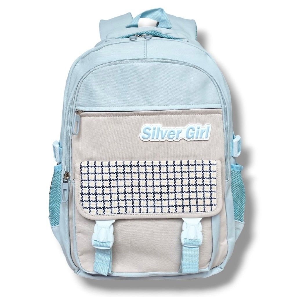 Tas Ransel Backpack Anak sekolah perempuan Cute Girls SILVER GIRL Ransel Remaja Cewek Silver Girl Fa