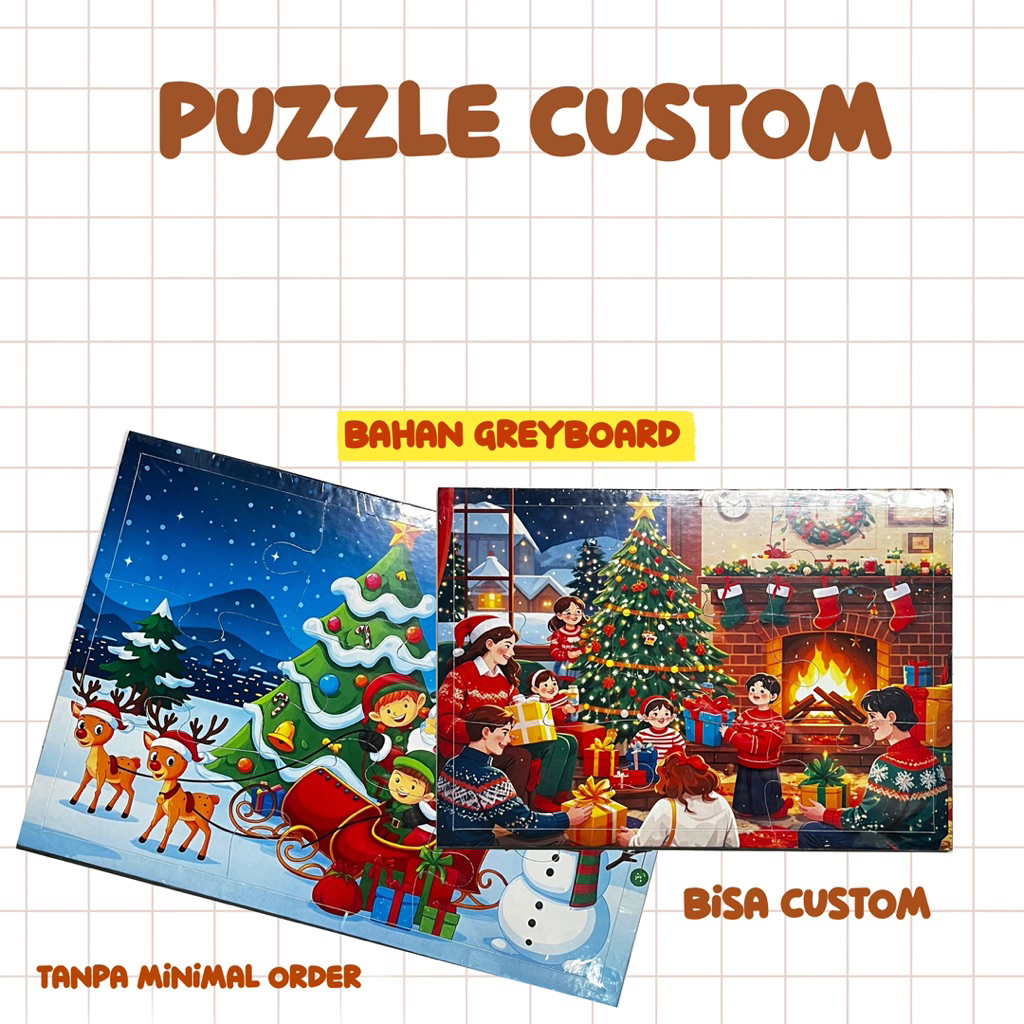 puzzle custom bahan greyboard / puzzle custom