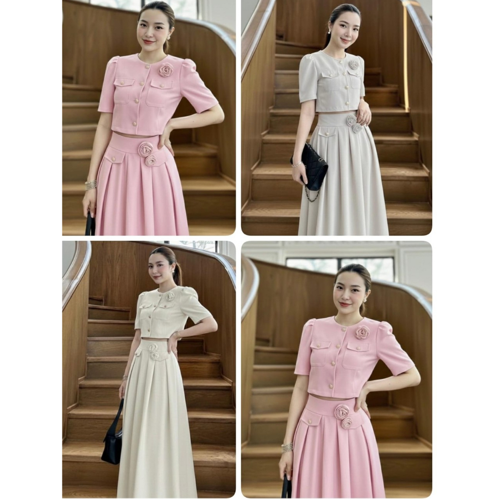 Jimiso - 705 / One Set rok panjang / setelan crop blazer - DLJ