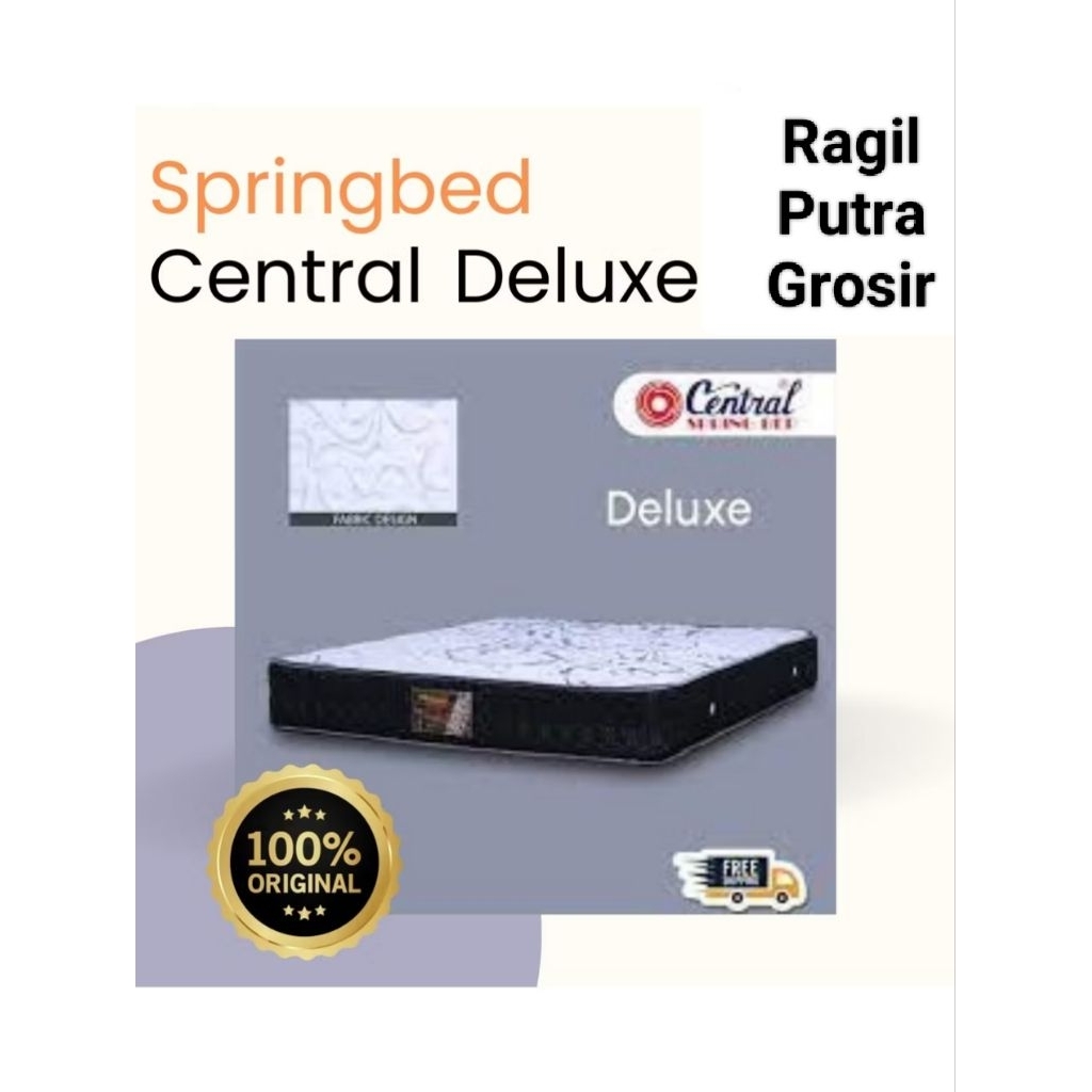 CENTRAL Springbed Central DELUXE ZEST Matras Medium Firm Promo Ukuran 90 100 120 140 160 180 200 x 2