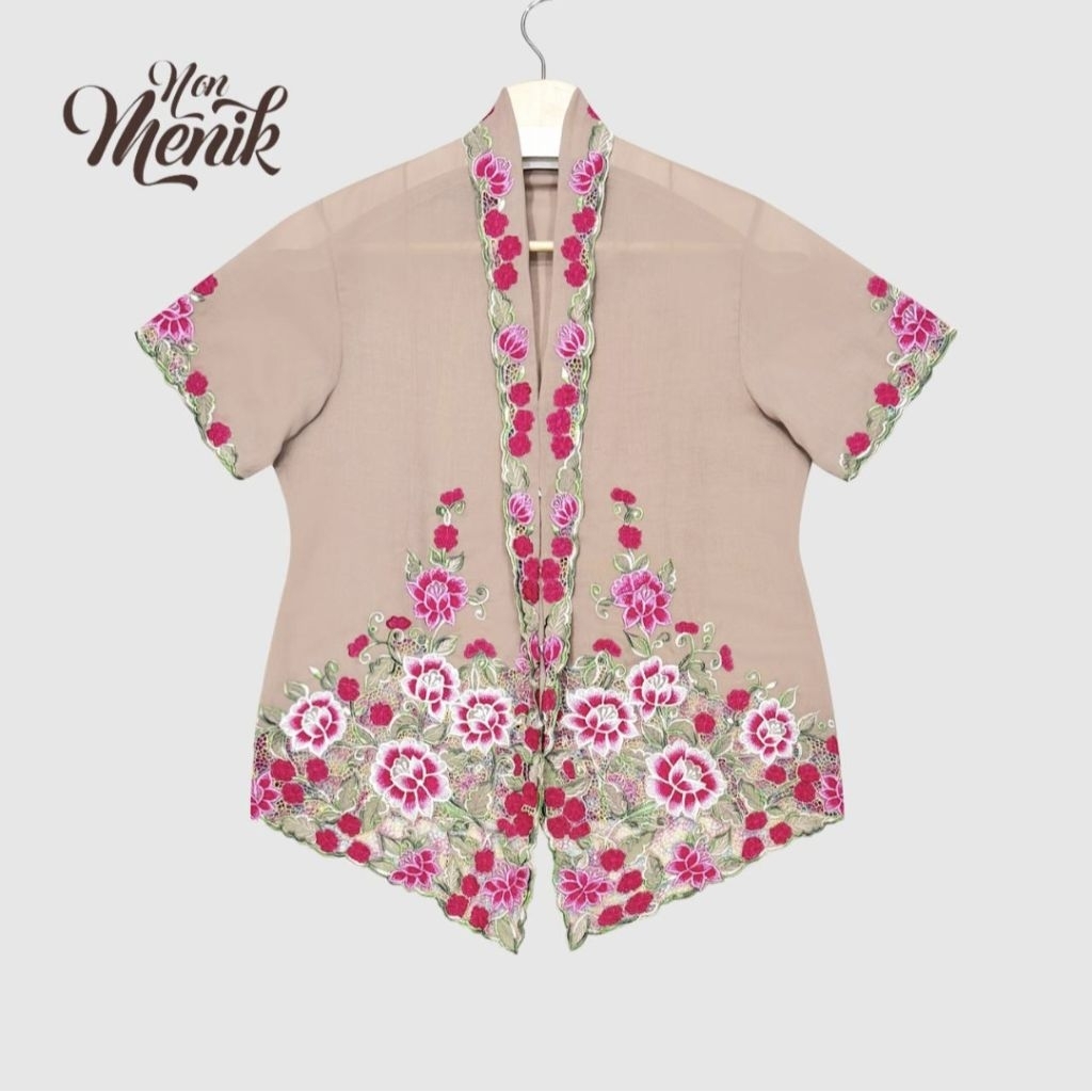 S KEBAYA ENCIM BUNGA2 WARNA MILO