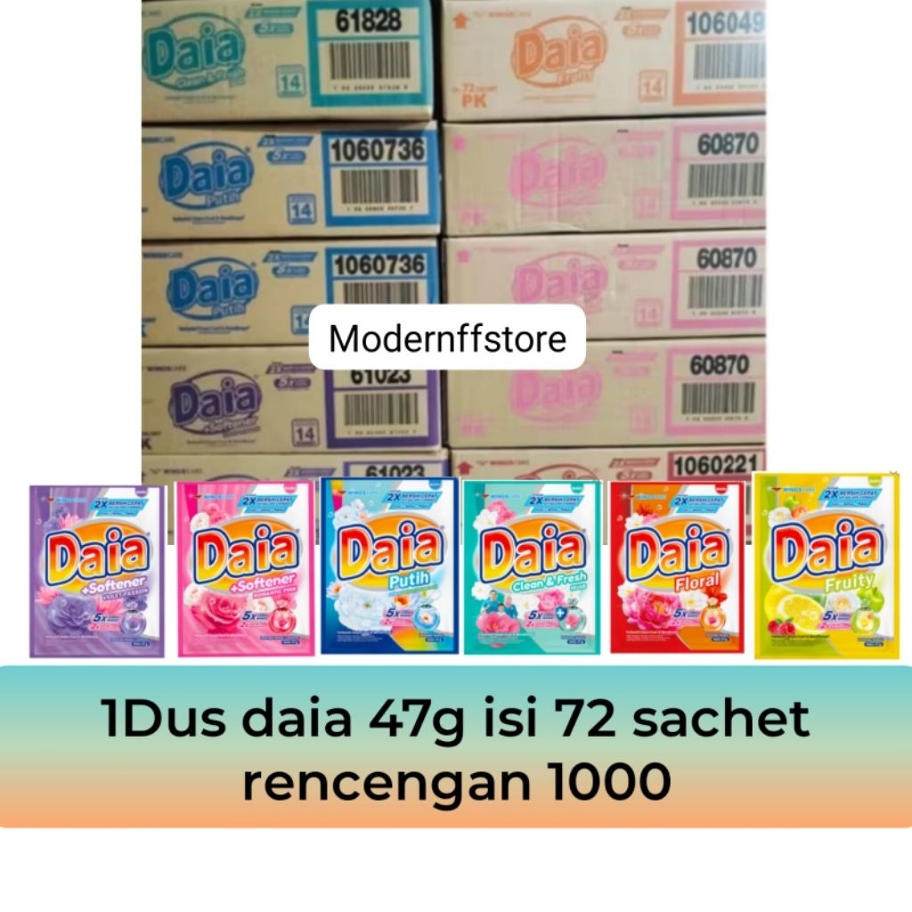 daia detergen renceng 1000 1dus 72sachet