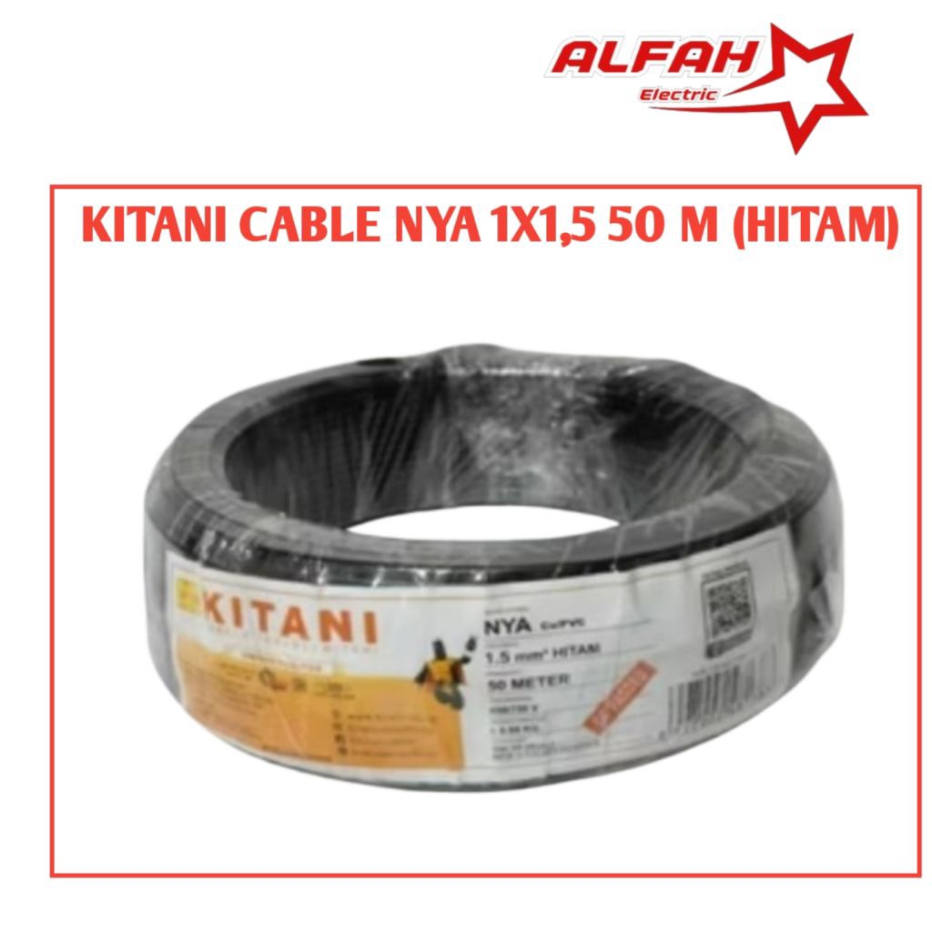 KITANI CABLE NYA1X1,5 50 METER (HITAM)