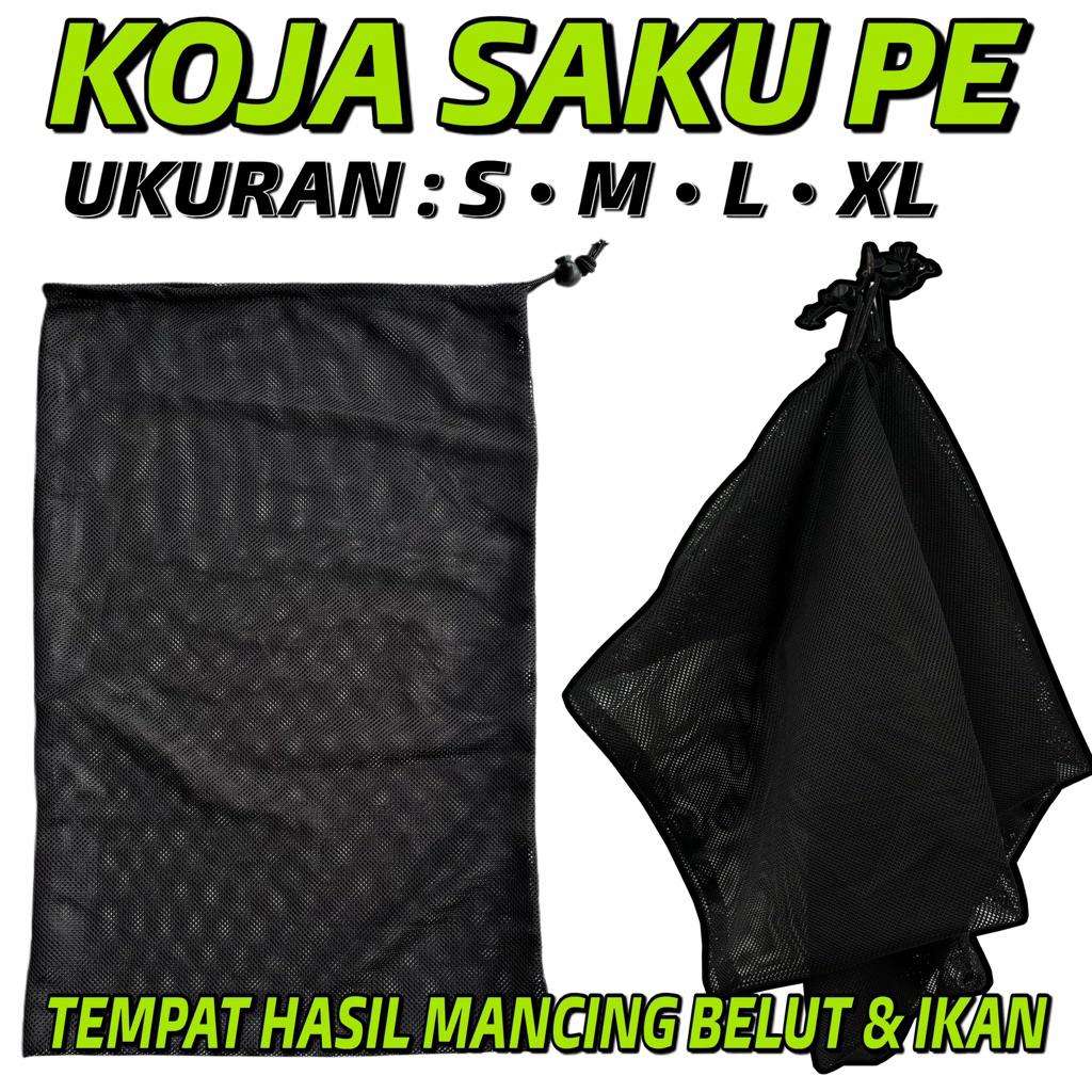 Kepis Wadah ikan kecil - Koja belut - Ikan kecil - Bahan PE - Koja lembut - Jaring ikan