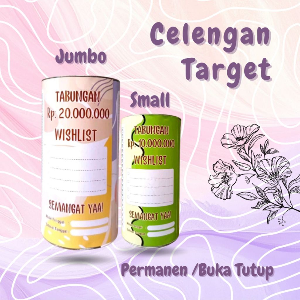 TABUNGAN TARGET ( 2 K TARGET 5 JT) CELENGAN JUMBO BY RAFANIA_ID