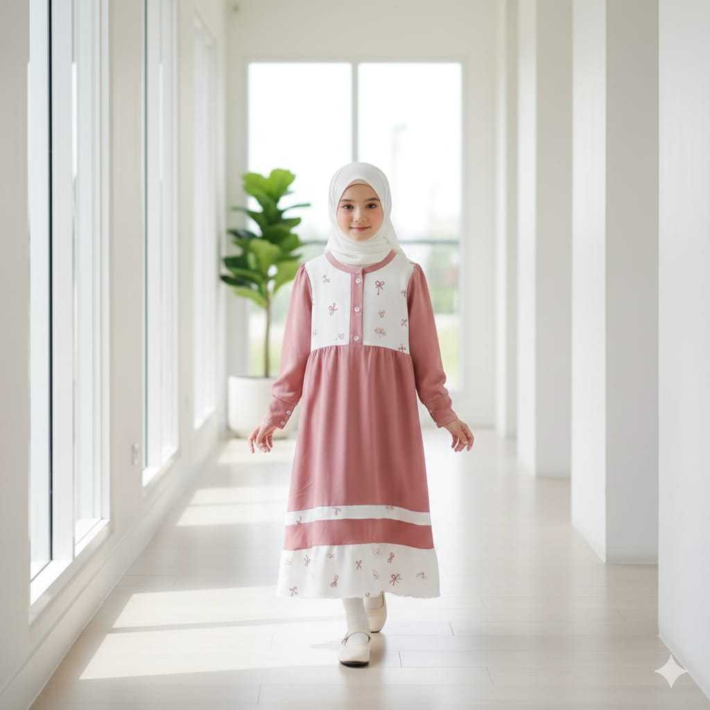 Alena Gamis Anak Terbaru Usia 3-12 Tahun  Gamis Anak Pita