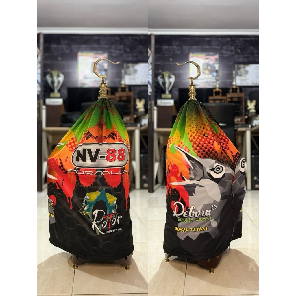 KERODONG PLECI BAHAN LOTO GRAMASI 230 TEBAL LOGO NV88 FORMULA SANGKAR HELOPET  (Masuk Untulan) / KOT