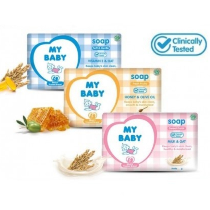 MY BABY Bar Soap 75gr Sabun Mandi Bayi Sweet Floral Care & Protect / Fresh Fruity