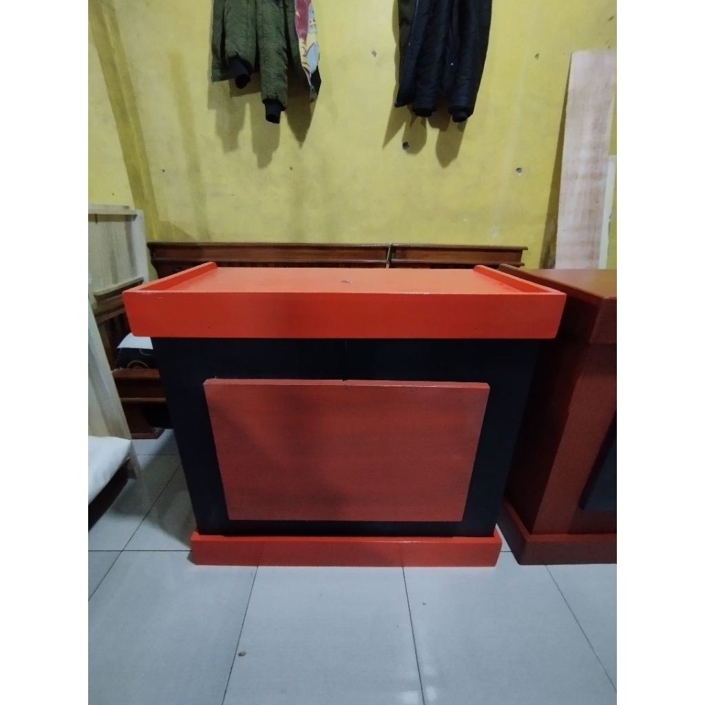 Meja Koper Lipat / Meja Jualan Lipat / Meja Booth Portable / Meja Kompor Lipat Pake Roda